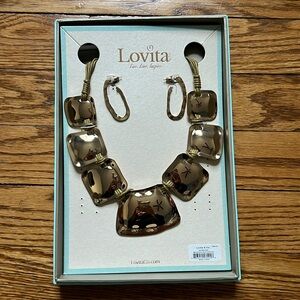Lovita Mindful Glow Necklace and Earring set gold